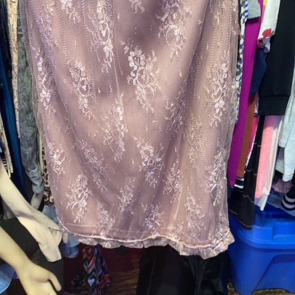 NWOT George pink dress mesh and lace straps black adjustable size small. - Picture 5 of 8